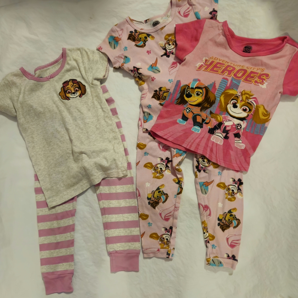 Paw Patrol Pink and Gray Kids Pajamas Set